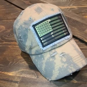 American Flag Ponytail Hat